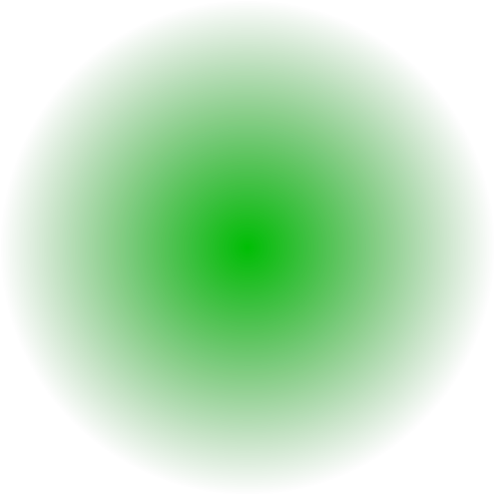 green glowing blured circle